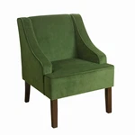 Homepop Upholstered Classic Swoop Arm Accent Chair, Dark Green New. Price: $242.80.