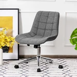 Costway Armless Office Chair Mid-back Height Adjustable Fabric Task Swivel New. Price: $89.99.
