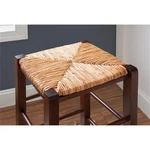 Linon Backless Set Of Two 29" Wooden Barstools Handwoven Seat Walnut New. Price: $113.78.