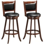 Costway Set Of 29" Swivel Height Wood Dining Chair Barstool Espresso New. Price: $189.99.