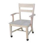 Ic International Concepts Solid Wood Dining Chair Casters Unfinished 225LBS Wt New. Price: $243.44.