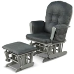 Costway Glider And Ottoman Cushion Set Wood Baby Nursery Rocking Chair Dark Grey New. Price: $199.99.