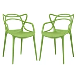 Modway Entangled 18" Modern Style Pp Plastic Dining Chairs Green (set Of 2) New. Price: $216.99.