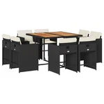 Patio Dining Set With Cushions Outdoor Garden Furniture Poly Rattan Vidaxl New. Price: $663.99.