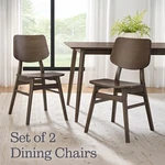 Alaterre Furniture Calais Mid Century Modern Dining Chairs Set Of 2, Walnut New. Price: $154.99.