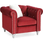 Glory Furniture Raisa Velvet Chair In Burgundy New. Price: $424.33.