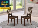 Anc-cap-w Antique Dining Room Slat Back Wooden Seat Chairs, Set Of 2, New. Price: $218.99.