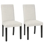 Vecelo Upholstered Dining Chairs Set Of 2, Fabric Wood Legs Beige New. Price: $84.97.
