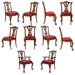 NVIN0602, Niagara Furniture, Set Of 10 Vintage Maitland Smith Dining Chairs New. Price: $4895.00.