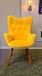Accent Chairs For Living Room/ Roundhill Furniture AC155YL Doarnin Silky Velvet Used. Price: $125.00.