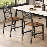 Mahancris Dining Chair Set Of 2, Rustic Wooden Kitchen Brown New. Price: $103.99.