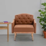 Olela Chair, Single Sofa Rose Golden Feet Iron Plywood 37.03LBS W39536357 Brown Used. Price: $124.26.