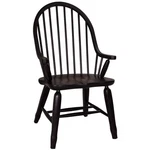 Liberty Furniture Treasures Bow Back Solid Wood Dining Arm Chair Rustic Black New. Price: $288.13.