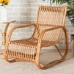 Baxton Studio Blanca Natural Brown Rattan Accent Chair New. Price: $272.00.