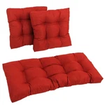 Blazing Needles Squared Solid Spun Polyester Tufted Settee Cushions Set, Of New. Price: $130.99.