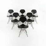 1957 Set Of 6 Eames DKR-2 Wire Dining Chairs Eiffel Tower Bases & Bikini Pads Used. Price: $6950.00.