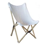 Amerihome Bfcbcw Canvas And Bamboo Butterfly Chair - White New. Price: $123.03.