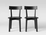 Set Of 2 Bombelli Modern Dining Chair Black- Threshold: Rounded Backrest New Open. Price: $199.00.