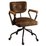 Acme Hallie Leather Swivel Office Chair Vintage Brown New. Price: $528.44.