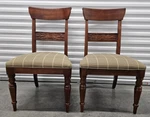 Ethan Allen British Classics Carved Side Chairs, #29-6401 #260 Cinnabar Used. Price: $545.00.