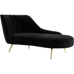 Meridian Furniture Margo Black Velvet Chaise New. Price: $1207.23.