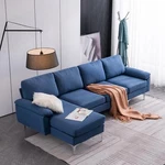 Fch 4 Seat Convertible Sectional Sofa Shape Couch With Chaise Modern Metal Leg New. Price: $441.99.