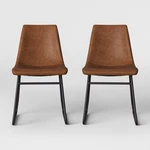 2PK Bowden Faux Leather And Metal Dining Chair Caramel - Project 62 New. Price: $124.99.