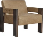 Adlanlock Faux Leather Accent Chair In Light & Dark Brown By Signature Design New. Price: $551.99.
