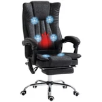 High Back Home Office Chair With 6 Point Massage, Heat And Footrest, Black New. Price: $180.34.