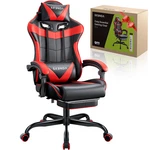 Seenda Ergonomic Video Game Chair With Footrest And Lumbar Support, Red New. Price: $85.99.