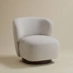 Pomona Off-white 30" Wide Nathan Wheat Occasional Swivel Chair New. Price: $599.99.