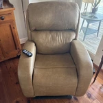 Golden Electric Power Lift And Recliner Chair With Remote. Used. Price: $700.00.