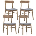 4 Pcs Dining Fabric Upholstered Kitchen Armless Chairs W/rubber Wood Frame New. Price: $164.99.