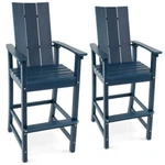 Outdoor Bar Height Stool Tall Weather Resistant Adirondack Chair With Backrest New. Price: $128.99.