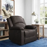 Maklaine Contemporary Recliner Dark Brown Faux Leather Upholstery New. Price: $369.61.