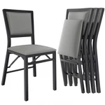Vecelo Folding Chairs Set 4 Cushion Foldable Padded Seats Heavy Duty Metal New. Price: $319.98.