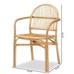 Baxton Studio Tugera Modern Bohemian Natural Brown Rattan Dining Chair New. Price: $138.71.