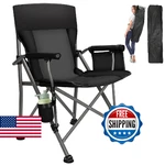 Quyuan Camping Chair Adult, Heavy Duty Folding 500LBS, Comfortable New. Price: $85.02.