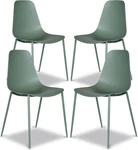 Poly & Bark Isla Modern Kitchen Chairs Set Of 4 - Plastic Dining With Meta New. Price: $185.46.