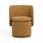 Divani Casa Norris - Modern Mustard Fabric Swivel Dining Chair New. Price: $470.52.