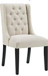 Modway Baronet 19.5" Button Tufted Polyester Fabric Dining Chair Beige New. Price: $139.58.