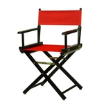 Casual Home 18" Director's Chair Black Frame With Red Canvas New. Price: $105.54.