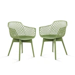 Aoodor Modern Dining Chairs Set Of 2 Plastic Cafe Weather-resistant Green New. Price: $99.99.