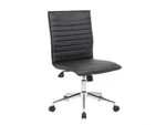 Boss Black Vinyl Armless Hospitality Chair New. Price: $282.99.