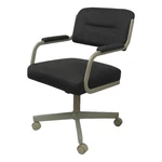 Tobias Designs 38" Swivel Metal & Vinyl Dining Chair Beige And Gray New. Price: $342.91.