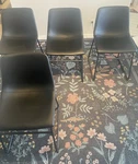 Ashley Furniture Centiar Black Faux Leather Dining Chairs Set Of 4 Used. Price: $300.00.