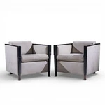Bill Sofield For Baker Furniture Salon Lounge Chairs - Pair Used. Price: $3847.00.