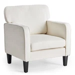 Edx Mid Century Modern Lounge Upholstered Reading Armchair White New. Price: $105.50.