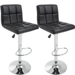 Set Of 2 Pu Leather Adjustable Bar Stool Counter Height Chair With Backrest New. Price: $61.74.