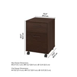 Bush Furniture Key West 2 Drawer Mobile File Cabinet Bing Cherry New. Price: $125.99.